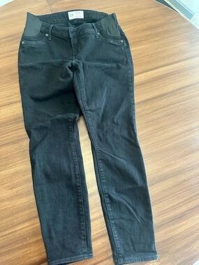 Maternity Gap Black Size 10 Skinny Leg Jean Side Panels